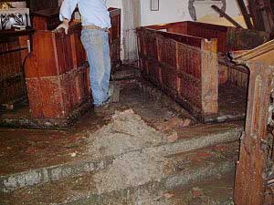 flood damaged church