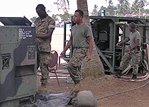 U.S. Marines make water for victims of the tsunami in Sri Lanka