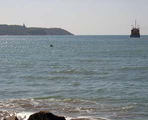 The coast of Sri Lanka in the days after the 2004 tsunami.