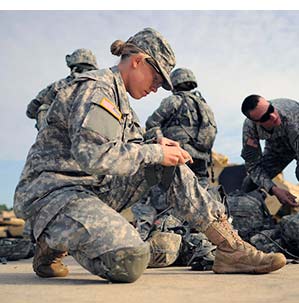 Women serving in the US military