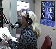 Heather Bosch anchoring the CBS News hourly update on September 20 2015
