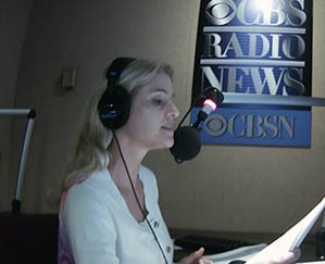 Heather Bosch and the late CBS News anchor Christopher Glenn at the 2005 Edward R. Murrow awards