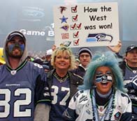 Heather Bosch reporting on Seattle Seahawks fans