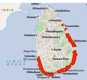 Sri Lanka map